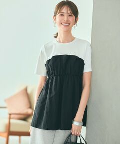 L size ONWARD(大きいサイズ) / エルサイズオンワード カットソー | 【洗える】ビスチェコンビ Tシャツ