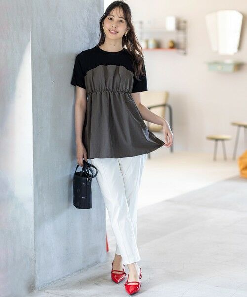 L size ONWARD(大きいサイズ) / エルサイズオンワード カットソー | 【洗える】ビスチェコンビ Tシャツ | 詳細4