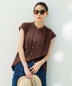 L size ONWARD(大きいサイズ) / エルサイズオンワード シャツ・ブラウス | 【接触冷感・UVカット・洗える】ハイストレッチスムース2WAY ブラウス