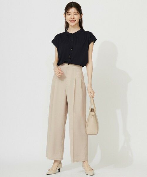 L size ONWARD(大きいサイズ) / エルサイズオンワード シャツ・ブラウス | 【接触冷感・UVカット・洗える】ハイストレッチスムース2WAY ブラウス | 詳細27