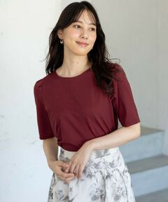 L size ONWARD(大きいサイズ) / エルサイズオンワード カットソー | 【接触冷感・UVカット・洗える】ハイストレッチスムースタックスリーブ カットソー