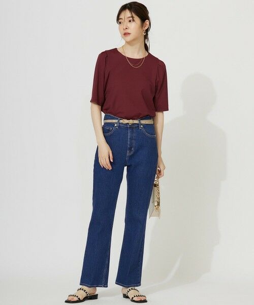 L size ONWARD(大きいサイズ) / エルサイズオンワード カットソー | 【接触冷感・UVカット・洗える】ハイストレッチスムースタックスリーブ カットソー | 詳細5