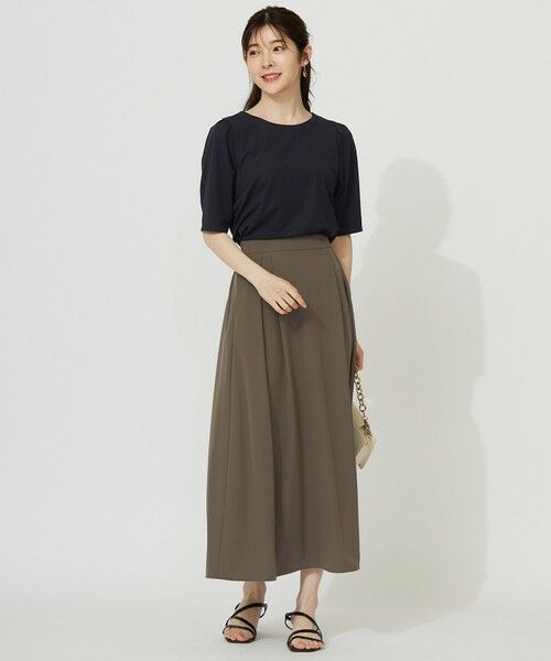 L size ONWARD(大きいサイズ) / エルサイズオンワード カットソー | 【接触冷感・UVカット・洗える】ハイストレッチスムースタックスリーブ カットソー | 詳細21