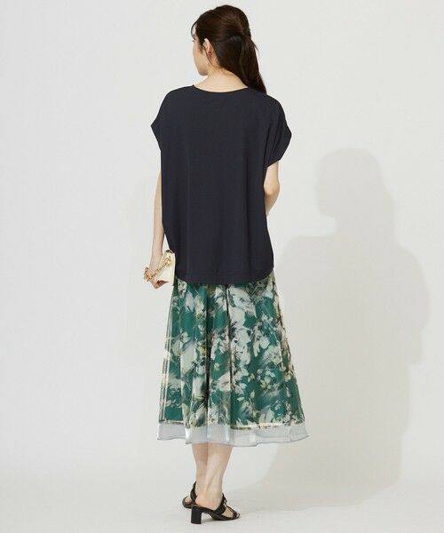 L size ONWARD(大きいサイズ) / エルサイズオンワード カットソー | 【接触冷感・UVカット・洗える】ハイストレッチスムースフレンチスリーブ カットソー | 詳細18