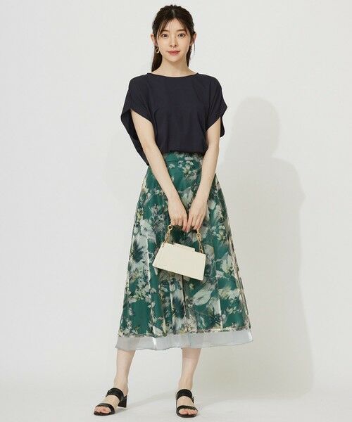 L size ONWARD(大きいサイズ) / エルサイズオンワード カットソー | 【接触冷感・UVカット・洗える】ハイストレッチスムースフレンチスリーブ カットソー | 詳細15