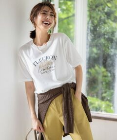 L size ONWARD(大きいサイズ) / エルサイズオンワード カットソー | 【洗える】ロゴ刺繍 Tシャツ