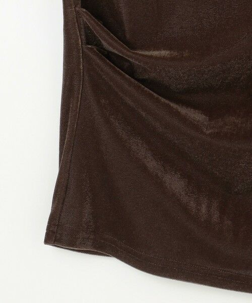 L size ONWARD(大きいサイズ) / エルサイズオンワード カットソー | 【洗える】シアーベロアドレープ Tシャツ | 詳細10
