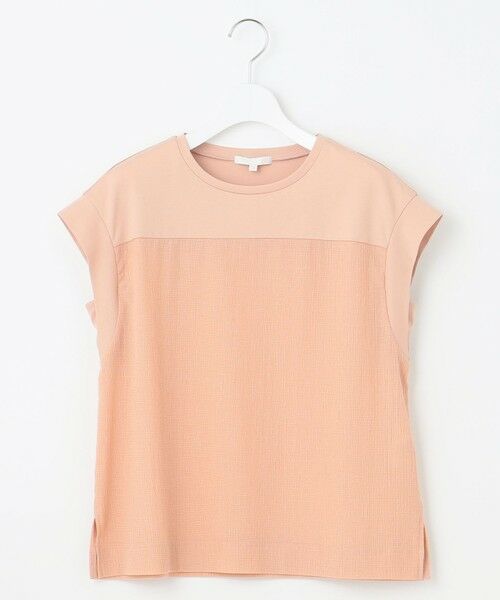 L size ONWARD(大きいサイズ) / エルサイズオンワード カットソー | 【カタログ掲載・洗える】リネンサッカーコンビブロッキング カットソー | 詳細17