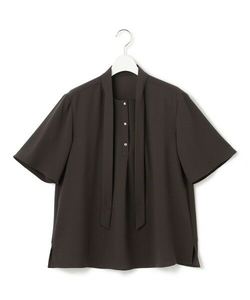 L size ONWARD(大きいサイズ) / エルサイズオンワード カットソー | 【UVカット/接触冷感/吸水速乾】ストレッチジョーゼット ボウタイ カットソー | 詳細14