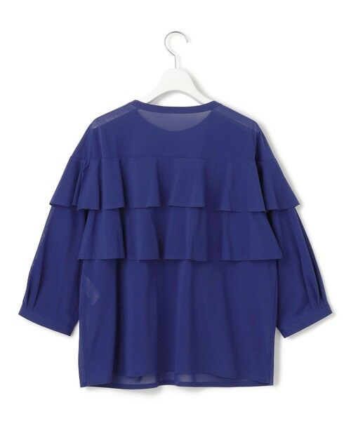 L size ONWARD(大きいサイズ) / エルサイズオンワード カットソー | 【Oggi9月号掲載/洗える】クリアトリコットジャージー フリルデザイン カットソー | 詳細12