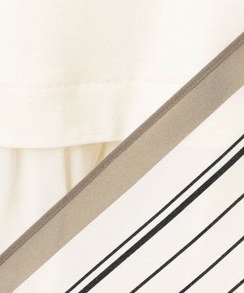 L size ONWARD(大きいサイズ) / エルサイズオンワード カットソー | 【汗じみ防止加工】スカーフプリントコンビ ヘムデザイン チュニック | 詳細8