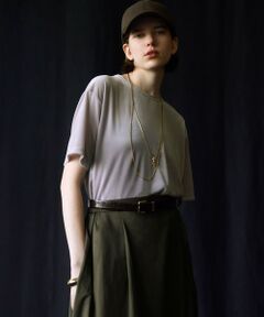 L size ONWARD(大きいサイズ) / エルサイズオンワード カットソー | 【洗える】シアーベロア リラックス Tシャツ