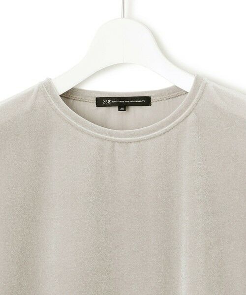 L size ONWARD(大きいサイズ) / エルサイズオンワード カットソー | 【洗える】シアーベロア リラックス Tシャツ | 詳細9
