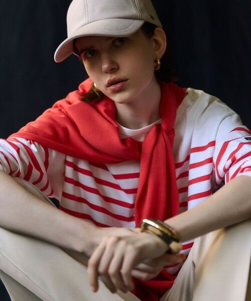 L size ONWARD(大きいサイズ) / エルサイズオンワード カットソー | 【洗える】Armor-lux パネルボーダー 長袖Tシャツ | 詳細2