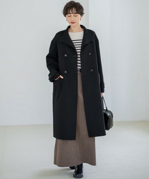 L size ONWARD(大きいサイズ) / エルサイズオンワード カットソー | 【洗える】Armor-lux パネルボーダー 長袖Tシャツ | 詳細30