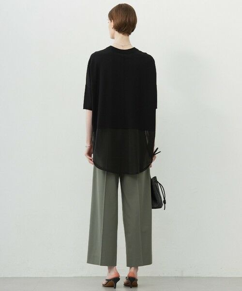 L size ONWARD(大きいサイズ) / エルサイズオンワード ニット・セーター | 【接触冷感・UVカット・洗える】VIS/NYハイゲージ シアーコンビニット | 詳細16