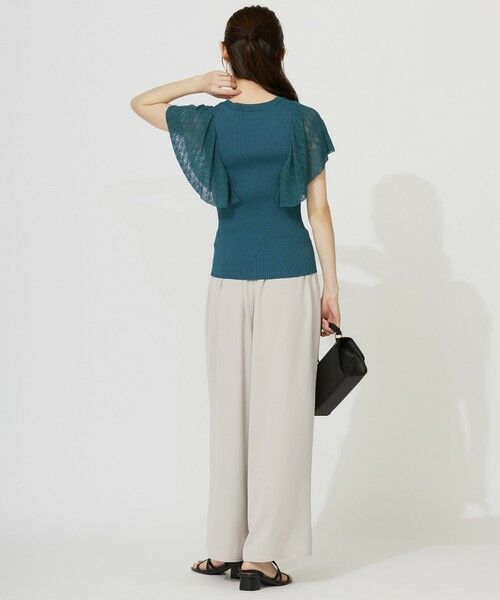 L size ONWARD(大きいサイズ) / エルサイズオンワード ニット・セーター | 【洗える】レーシーフレアスリーブ ニット | 詳細10