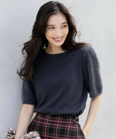 L size ONWARD(大きいサイズ) / エルサイズオンワード ニット・セーター | 【洗える】シャギースリーブ ニット