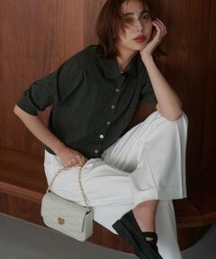 L size ONWARD(大きいサイズ) / エルサイズオンワード ニット・セーター | 【洗える/吊り干しOK】ヴィスコースストレッチ ポロニット カーディガン