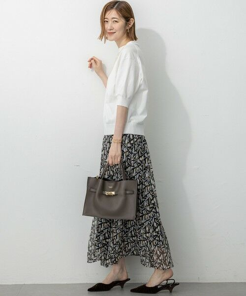 L size ONWARD(大きいサイズ) / エルサイズオンワード ニット・セーター | 【洗える/吊り干しOK】ヴィスコースストレッチ パフスリーブ ニット | 詳細2