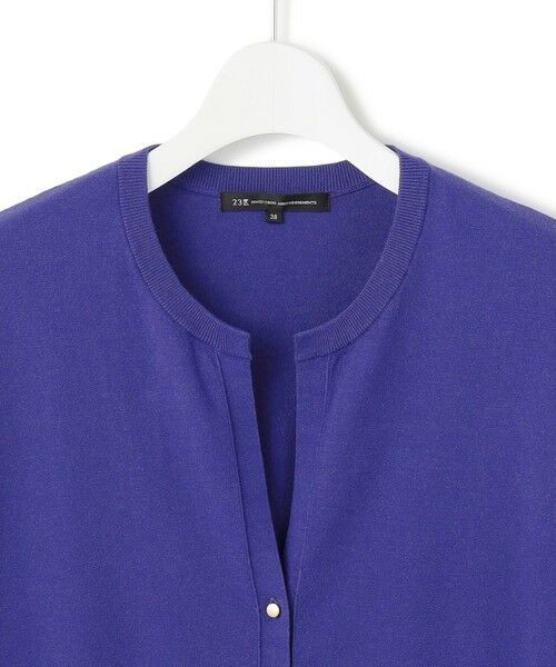 L size ONWARD(大きいサイズ) / エルサイズオンワード カーディガン・ボレロ | 【洗える/吊り干しOK】ヴィスコースストレッチ Vネック ニットカーディガン | 詳細19