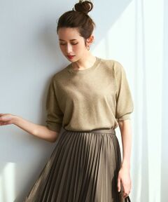 【プリーツプリーズ】　ゴールドのトップス PLEATS PLEASE プリーツプリーズ イッセイミヤケ PP22-JE851