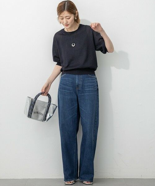 L size ONWARD(大きいサイズ) / エルサイズオンワード ニット・セーター | 【洗える】オータムメタリック ラメ ニットT | 詳細2