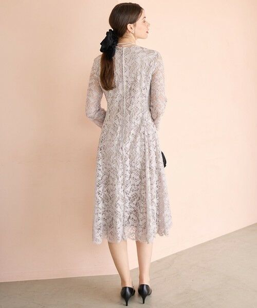 L size ONWARD(大きいサイズ) / エルサイズオンワード ドレス | 【APPLAUDIR】モールラインフラワーレース ドレス | 詳細3