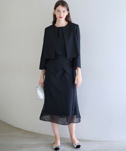 L size ONWARD(大きいサイズ) / エルサイズオンワード ドレス | 【APPLAUDIR】シフォンジョーゼット コンビドレス | 詳細16