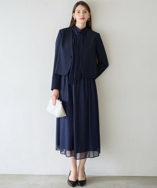 L size ONWARD(大きいサイズ) / エルサイズオンワード ドレス | 【APPLAUDIR】シアードットフロッキー ドレス | 詳細3