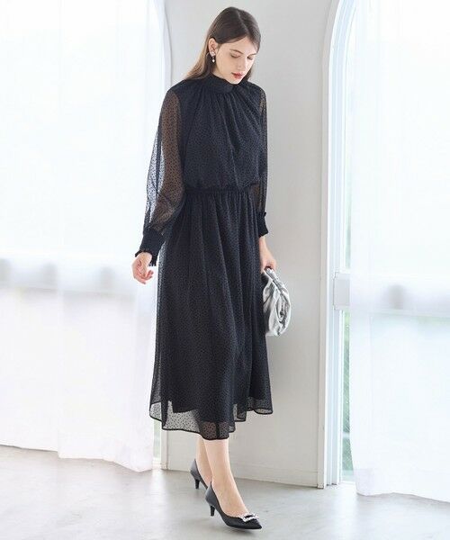 L size ONWARD(大きいサイズ) / エルサイズオンワード ドレス | 【APPLAUDIR】シアードットフロッキー ドレス | 詳細19