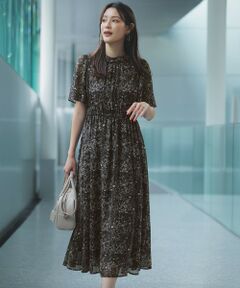 L size ONWARD(大きいサイズ) / エルサイズオンワード ロング・マキシ丈ワンピース | 【洗える】プリント ワンピース