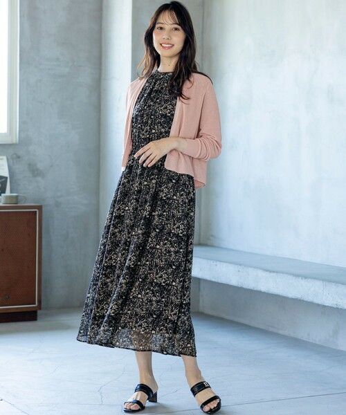 L size ONWARD(大きいサイズ) / エルサイズオンワード ロング・マキシ丈ワンピース | 【洗える】プリント ワンピース | 詳細9