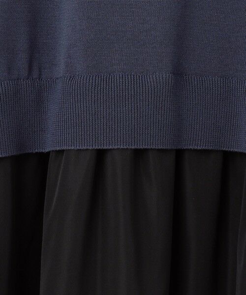 L size ONWARD(大きいサイズ) / エルサイズオンワード ロング・マキシ丈ワンピース | 【洗える】タフタコンビ半袖 ワンピース | 詳細6