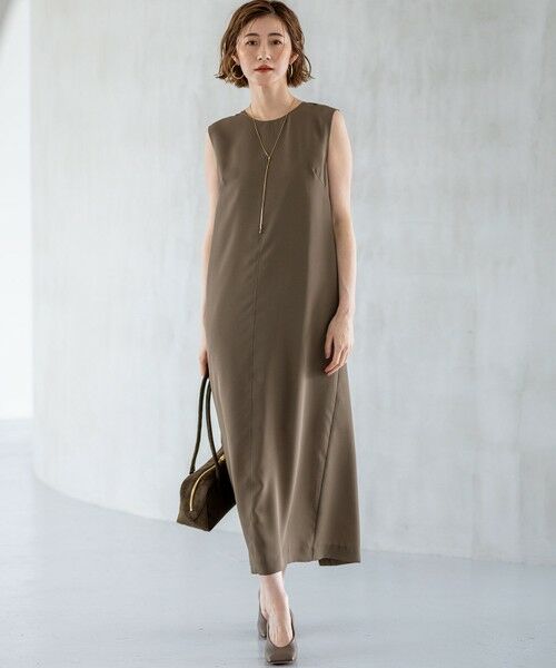 L size ONWARD(大きいサイズ) / エルサイズオンワード ロング・マキシ丈ワンピース | 【一部店舗限定/UVカット/洗える】ライトウェイトツイル ケープ付き ワンピース | 詳細29