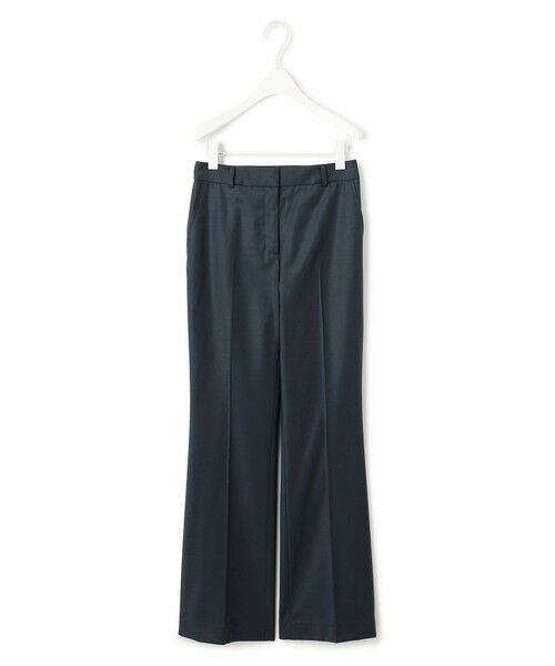 L size ONWARD(大きいサイズ)/エルサイズオンワード 【新色追加・セットアップ対応】Bahariye セミフレアパンツ ダークグリーン系 44