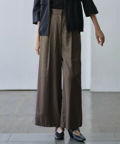 L size ONWARD(大きいサイズ) / エルサイズオンワード その他パンツ | 【接触冷感・UVケア・速乾・洗える】シルクエステルタフタ ワイドパンツ