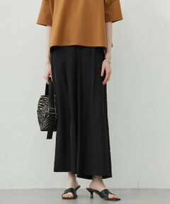 L size ONWARD(大きいサイズ) / エルサイズオンワード その他パンツ | 【接触冷感・UVケア・速乾・洗える】シルクエステルタフタ ワイドパンツ