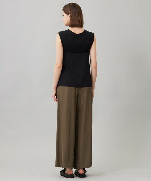 L size ONWARD(大きいサイズ) / エルサイズオンワード その他パンツ | 【接触冷感・UVケア・速乾・洗える】シルクエステルタフタ ワイドパンツ | 詳細5