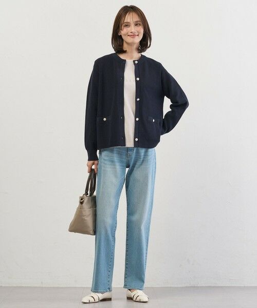 L size ONWARD(大きいサイズ) / エルサイズオンワード デニムパンツ | 【洗える】BASIC STRETCH DENIM ボーイフィット デニム | 詳細12