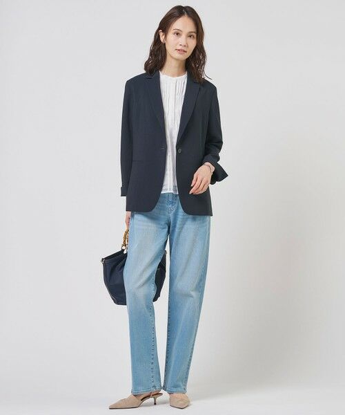 L size ONWARD(大きいサイズ) / エルサイズオンワード デニムパンツ | 【洗える】BASIC STRETCH DENIM ボーイフィット デニム | 詳細28