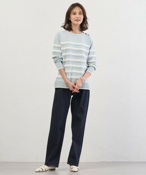 L size ONWARD(大きいサイズ) / エルサイズオンワード デニムパンツ | 【洗える】BASIC STRETCH DENIM ボーイフィット デニム | 詳細28