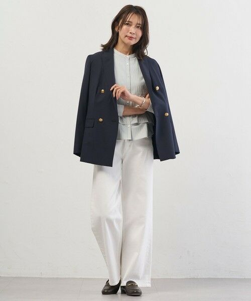 L size ONWARD(大きいサイズ) / エルサイズオンワード デニムパンツ | 【洗える】BASIC STRETCH DENIM ワイド ストレート デニム | 詳細3