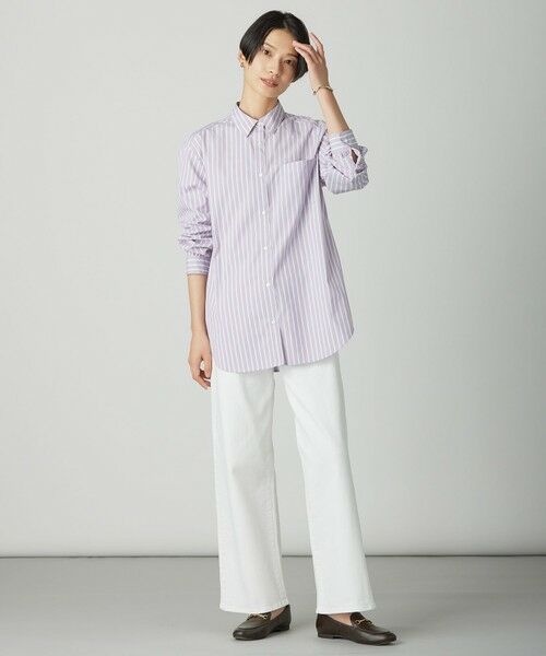 L size ONWARD(大きいサイズ) / エルサイズオンワード デニムパンツ | 【洗える】BASIC STRETCH DENIM ワイド ストレート デニム | 詳細5