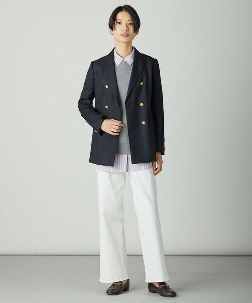 L size ONWARD(大きいサイズ) / エルサイズオンワード デニムパンツ | 【洗える】BASIC STRETCH DENIM ワイド ストレート デニム | 詳細7