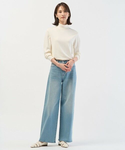 L size ONWARD(大きいサイズ) / エルサイズオンワード デニムパンツ | 【洗える】BASIC STRETCH DENIM ワイド ストレート デニム | 詳細15