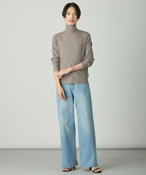 L size ONWARD(大きいサイズ) / エルサイズオンワード デニムパンツ | 【洗える】BASIC STRETCH DENIM ワイド ストレート デニム | 詳細20