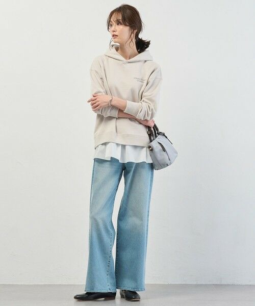 L size ONWARD(大きいサイズ) / エルサイズオンワード デニムパンツ | 【洗える】BASIC STRETCH DENIM ワイド ストレート デニム | 詳細28