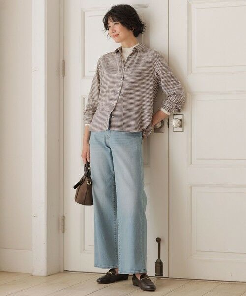 L size ONWARD(大きいサイズ) / エルサイズオンワード デニムパンツ | 【洗える】BASIC STRETCH DENIM ワイド ストレート デニム | 詳細11