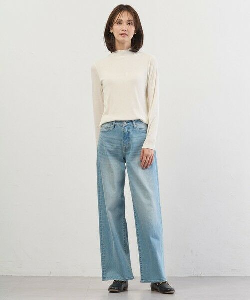 L size ONWARD(大きいサイズ) / エルサイズオンワード デニムパンツ | 【洗える】BASIC STRETCH DENIM ワイド ストレート デニム | 詳細13